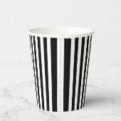 Papier Cup Black & White Strip Pappbecher (Rechts)