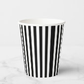 Papier Cup Black & White Strip Pappbecher (Vorderseite)