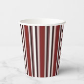 Papier-Cup Burgund Streifen Pappbecher (Rückseite)
