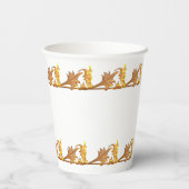 Papier-Cup - Eisen mit goldenem Winkel Pappbecher (Rückseite)