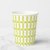 Papier-Cup - Gelbe Kreise - interverriegelte Pappbecher (Links)