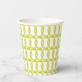 Papier-Cup - Gelbe Kreise - interverriegelte Pappbecher (Vorderseite)