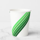 Papier-Cup - Grüne Diagonalstreifen Pappbecher (Rückseite)