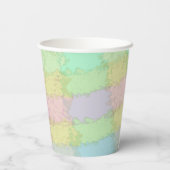 Papier Cup Multicolor Pastel Kariert Pappbecher (Rückseite)