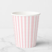 Papier-Cup Pink & White Strip Pappbecher (Vorderseite)