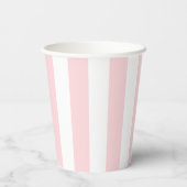Papier-Cup Pink & White Strip Pappbecher (Rückseite)