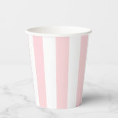 Papier-Cup Pink & White Strip Pappbecher (Vorderseite)