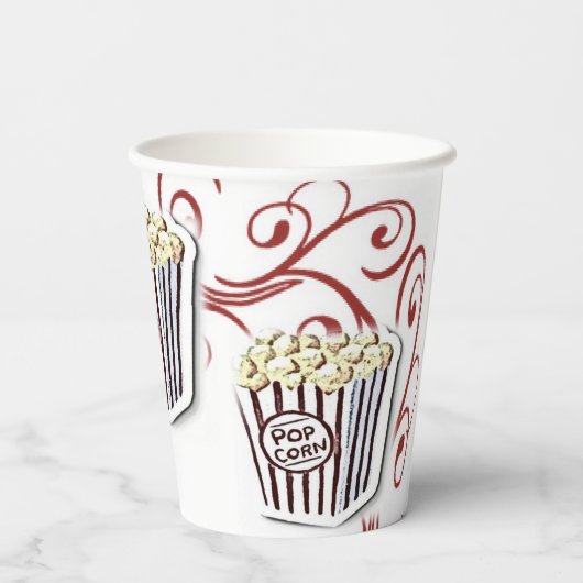Papier-Cup-Popcorn Pappbecher (Rückseite)