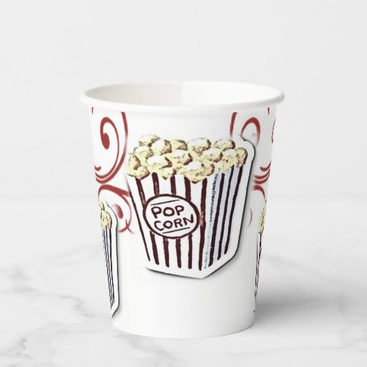 Papier-Cup-Popcorn Pappbecher (Links)