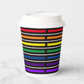 Papier-Cup - Rainbow-farbene Bars Pappbecher (Links)