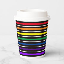 Papier-Cup - Rainbow-farbene Bars