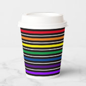 Papier-Cup - Rainbow-farbene Bars Pappbecher (Vorderseite)