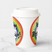 Papier-Cup - Rainbow-farbene Kreise Pappbecher (Links)