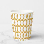 Papier-Cup - Ringe in Gold Pappbecher (Rechts)