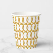 Papier-Cup - Ringe in Gold Pappbecher (Vorderseite)