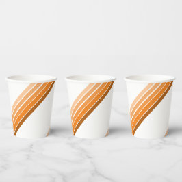 Papier-Cup - Schattierungen aus orangen diagonalen Pappbecher