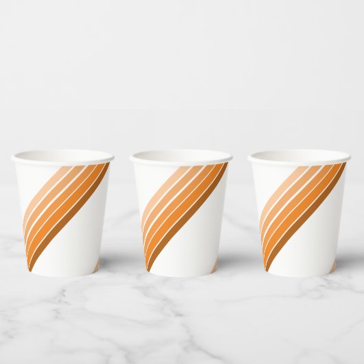Papier-Cup - Schattierungen aus orangen diagonalen Pappbecher (Multi)