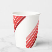 Papier-Cup - Schattierungen aus roten, diagonalen  Pappbecher (Rechts)