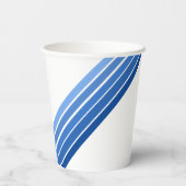 Papier-Cup - Schattierungen von blauen diagonalen Pappbecher (Rückseite)