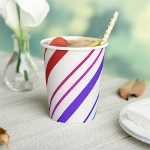 Papier-Cup-Streifen farbenfroh Pappbecher