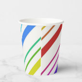 Papier-Cup-Streifen farbenfroh Pappbecher (Rechts)