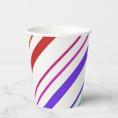 Papier-Cup-Streifen farbenfroh Pappbecher (Vorderseite)