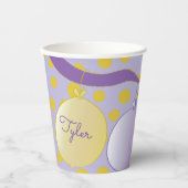 Papier Cups "Baby Golden Footprints" 8 oz. Pappbecher (Vorderseite)