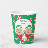 Papier Cups "Happy Elves" 8 oz. Pappbecher (Vorderseite)