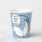 Papier Cups "Happy Pinguin" 8 oz. Pappbecher (Rückseite)