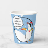 Papier Cups "Happy Pinguin" 8 oz. Pappbecher (Vorderseite)