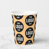 Papier-Cups mit eigenem Firmenlogo - Orange Pappbecher (Links)