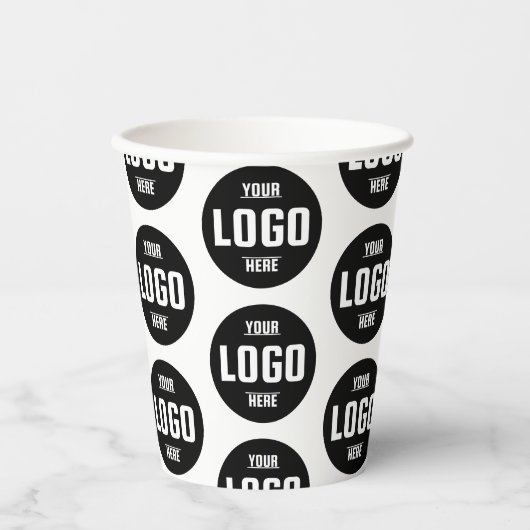 Papier-Cups mit eigenem Firmenlogo - perfekt Pappbecher (Vorderseite)