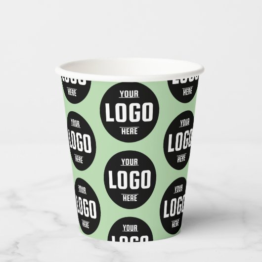 Papier-Cups mit eigenem Firmenlogo - perfekt Pappbecher (Vorderseite)