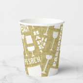 Papier Cups "Pessach Gold" 8 oz. Pappbecher (Rechts)