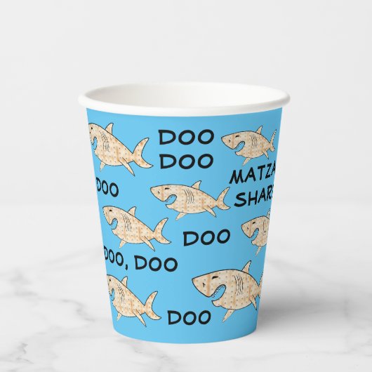 Papier Cups "Pessach Matzah Haie" 8 oz. Pappbecher (Vorderseite)