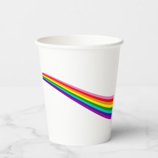 Papier-Cups Pride 2022 Rainbow-Flag LGBTQIA-Party Pappbecher (Rückseite)