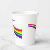 Papier-Cups Pride 2022 Rainbow-Flag LGBTQIA-Party Pappbecher (Links)