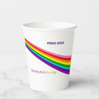 Papier-Cups Pride 2022 Rainbow-Flag LGBTQIA-Party Pappbecher