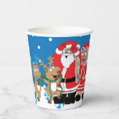 Papier Cups "Santa Claus Happy" 8 oz. Pappbecher (Vorderseite)