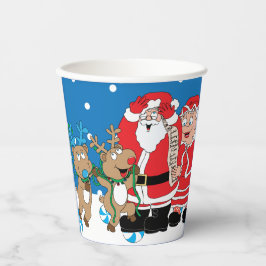 Papier Cups "Santa Happy" 8 oz. Pappbecher