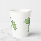 Papier-Cups - Weihnachts-Holzodschnitt-Look Pappbecher (Links)