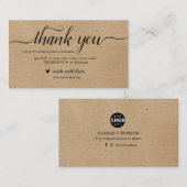 Papier Dankeschön Karte für Bestellung Verpackung (Vorne/Hinten)