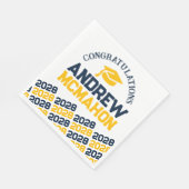 Papier der Navy & Gold Personalisiert Graduation P Serviette (Ecke)