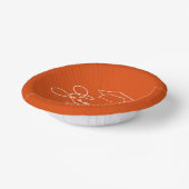 Papier der Orange Graduation Party Pappteller (Gewinkelt)