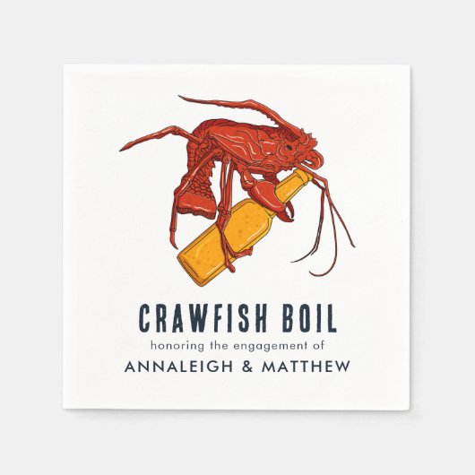 Papier der Partnerschaft für Crawfish-Bogen Serviette (Vorderseite)