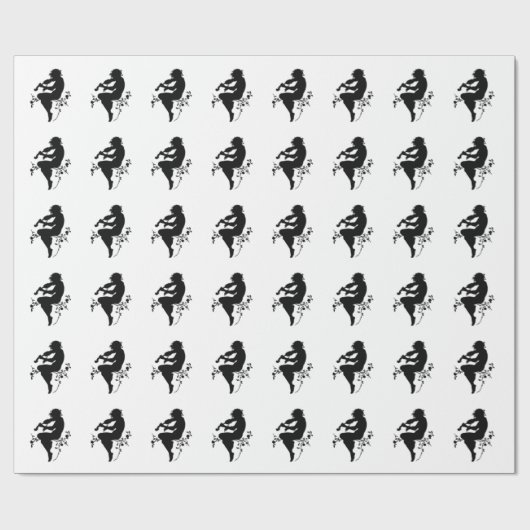 PAPIER DER VIOLINEN-PLAYER-WRAPPING GESCHENKPAPIER (Flach)