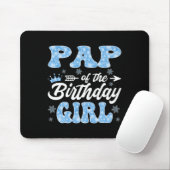 Papier des Geburtstagsmädchens Schneeflocken Winte Mousepad (Mit Mouse)