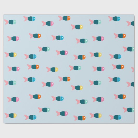 Papier des Geschenks Fische Geschenkpapier (Flach)