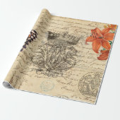 Papier des Schmetterlings-Skript-60lb Decoupage Geschenkpapier (Ungerollt)