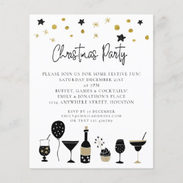 PAPIER | Drinks Black Gold Weihnachts-Party Einlad
